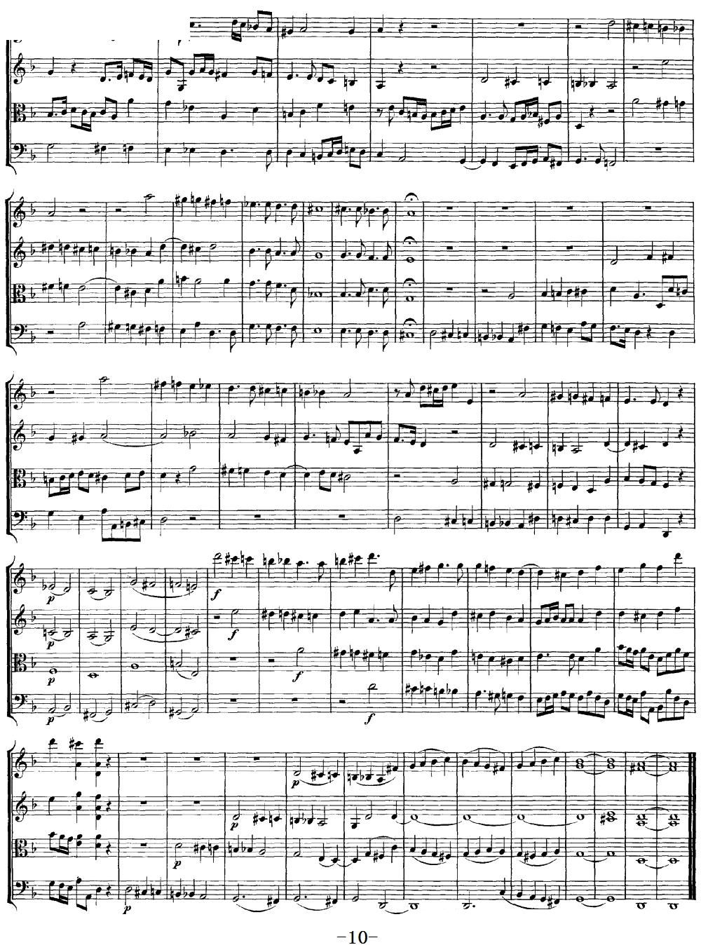 Mozart Quartet No 13 in D Minor K 173(总谱)10