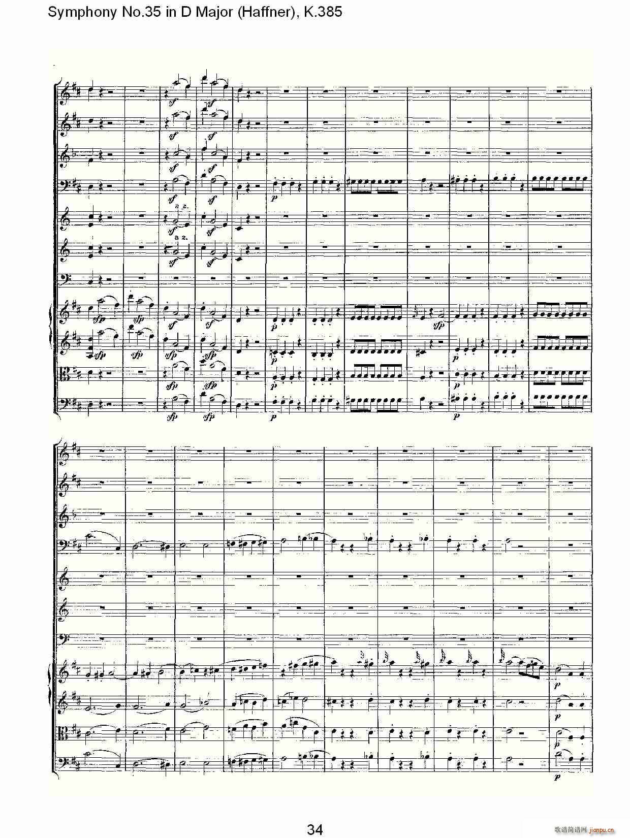 Symphony No.35 in D Major, K.385(十字及以上)34