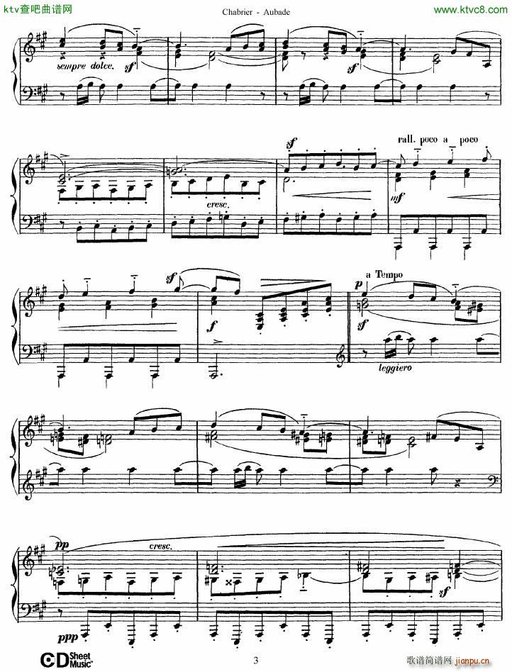 Chabrier Aubabe(钢琴谱)3