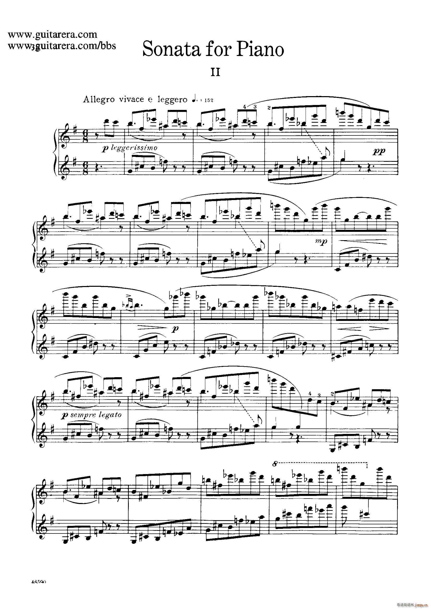 Piano Sonata Op 26 钢琴奏鸣曲 第二乐章(钢琴谱)1