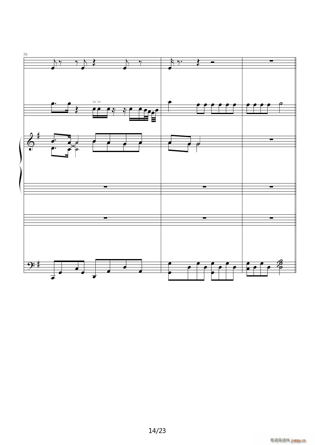 珊瑚海piano drums 爵士鼓(钢琴谱)14