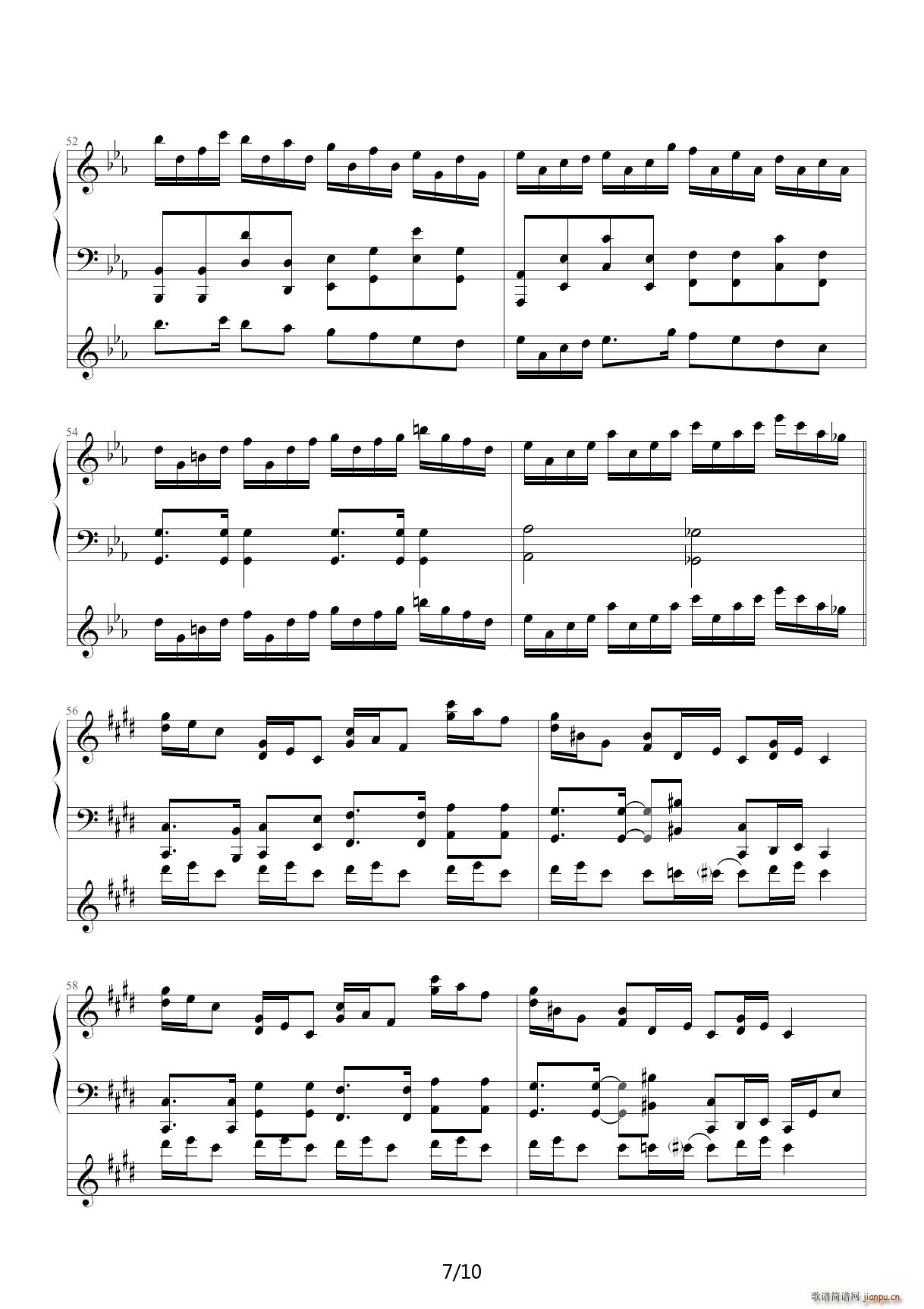 克罗地亚狂想曲 降E调(钢琴谱)7