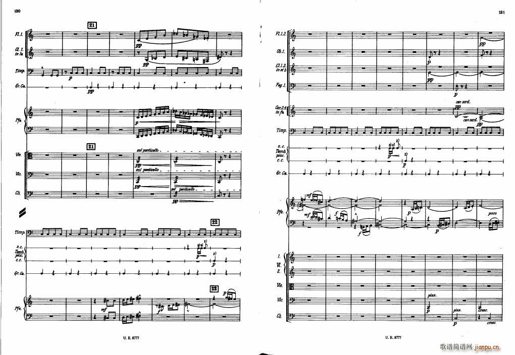 Bartok SZ 83 Piano Concerto No1 Full Score 二(钢琴谱)25