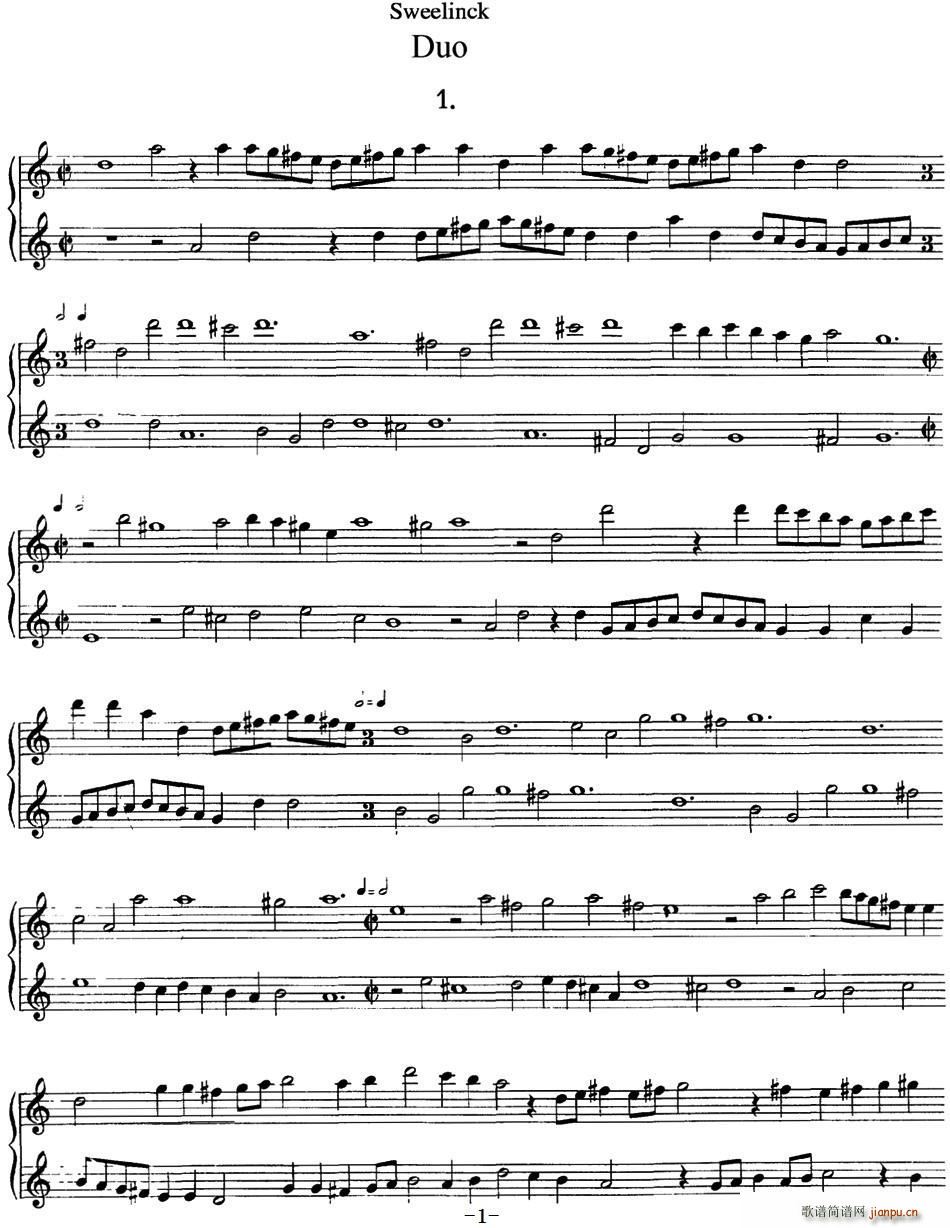 斯威利克长笛二重奏(笛箫谱)1