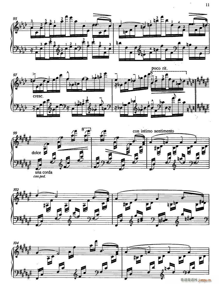 李斯特 音乐会练习曲 悲歌(钢琴谱)9