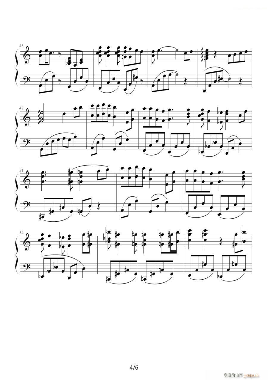 千与千寻片首曲 四(钢琴谱)1