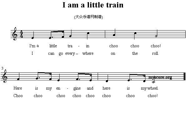 英文儿歌：Iamalittletrain(十字及以上)1