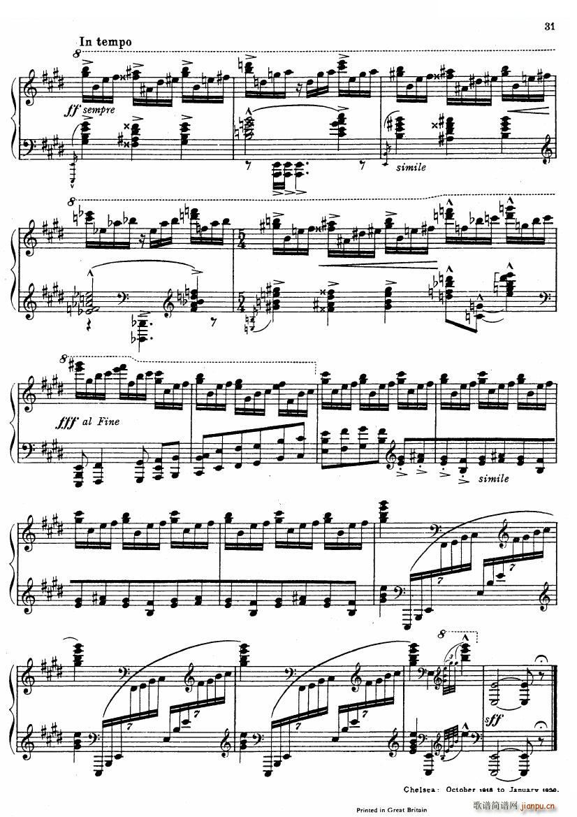 Ireland Piano Sonata Piano Sonata(十字及以上)31