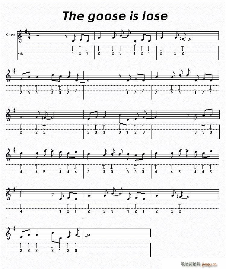 The goose is lose 布鲁斯(口琴谱)1