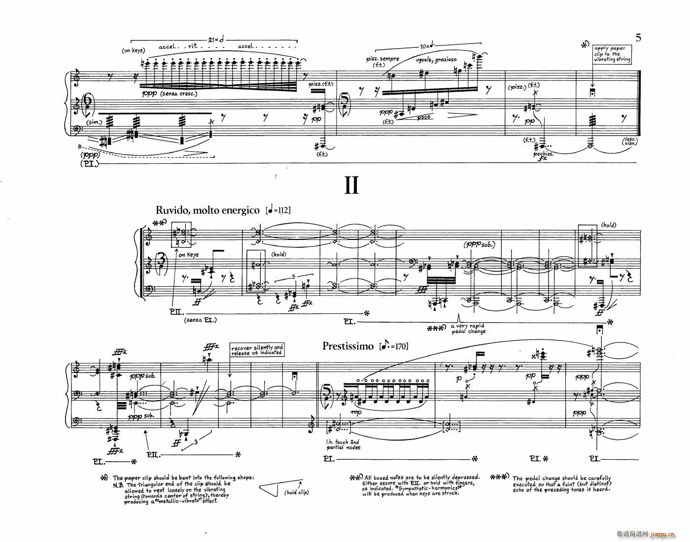 Crumb Five Pieces for Piano(钢琴谱)3