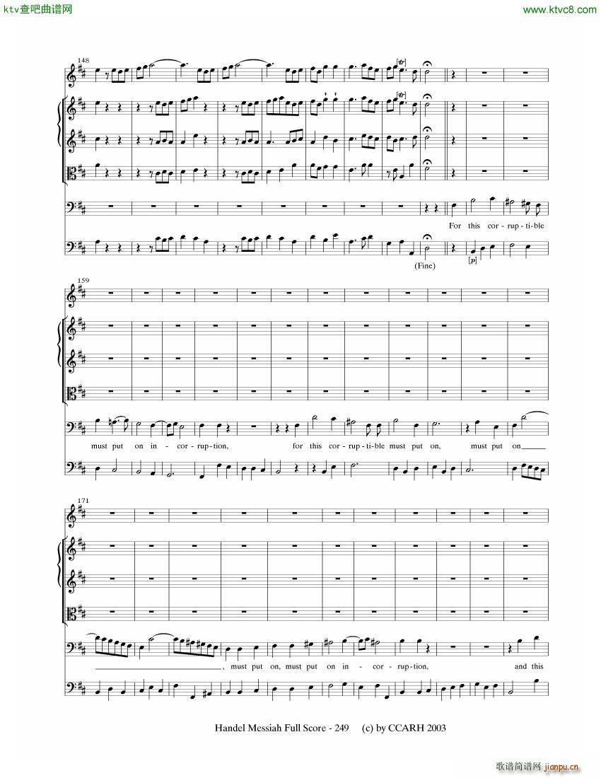 G F Handel Messiah Open Score 七(钢琴谱)8