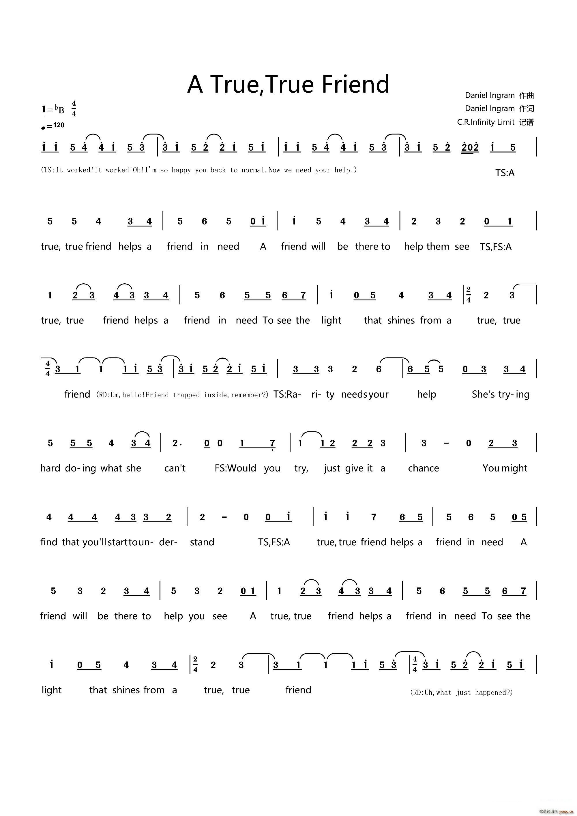 A True True Friend(十字及以上)1