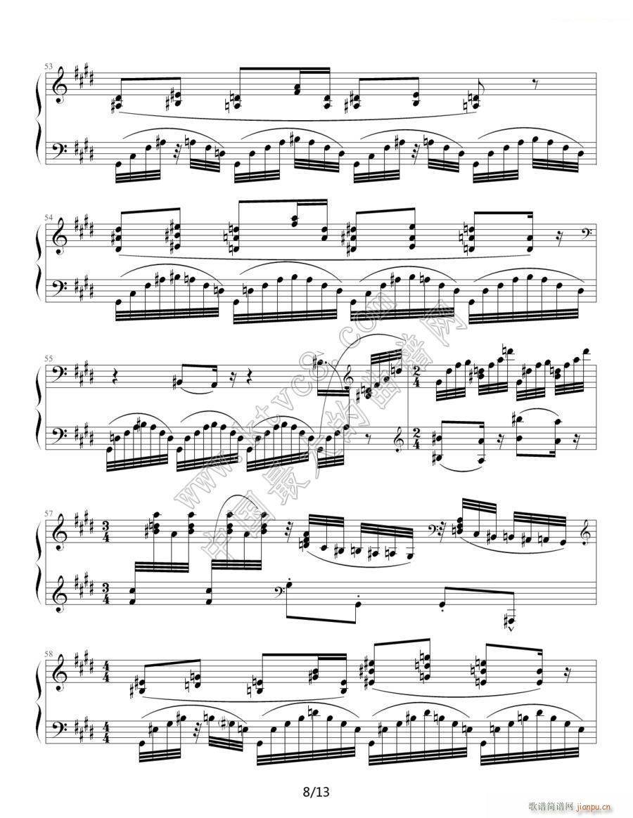 水之嬉戏 拉威尔(钢琴谱)8