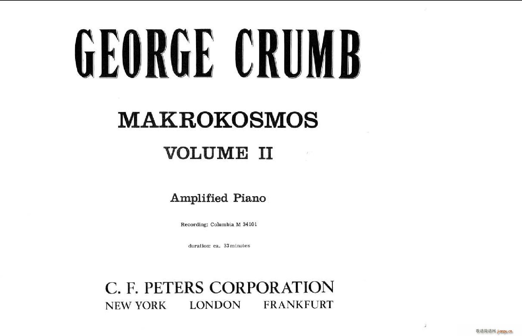 Crumb Makrokosmos Volume 2(钢琴谱)3