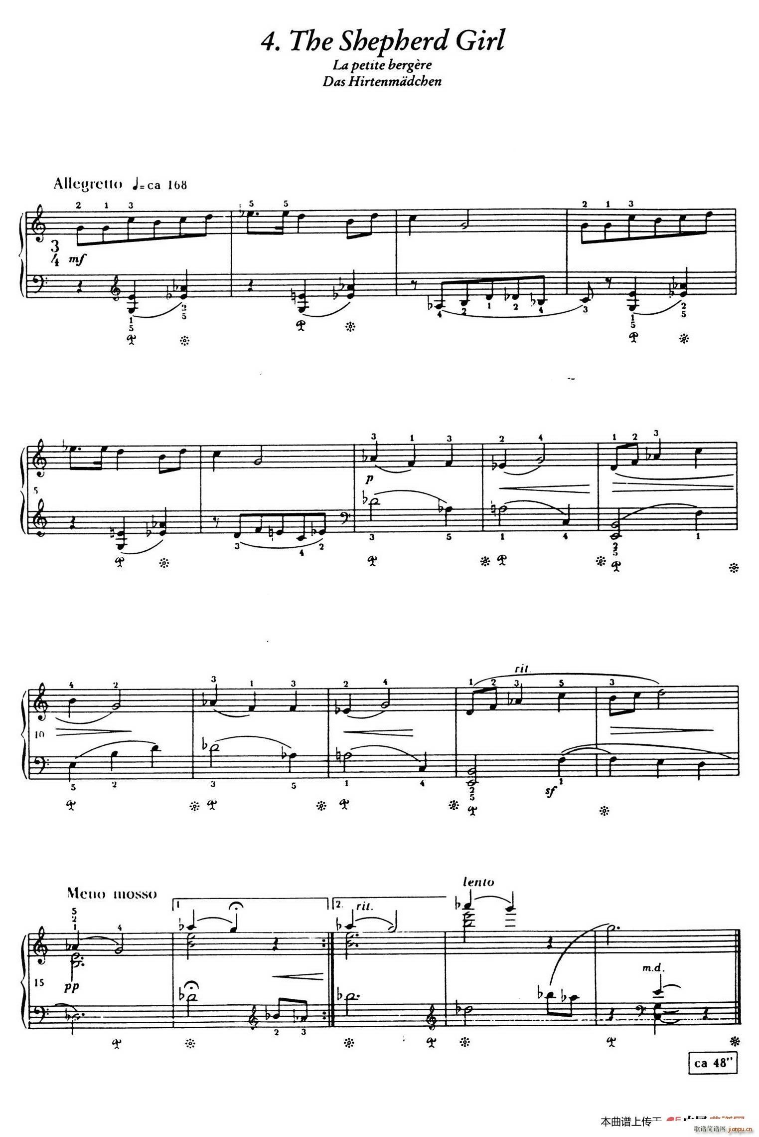 12 Folk Melodies 十二首民间曲调 4(钢琴谱)1