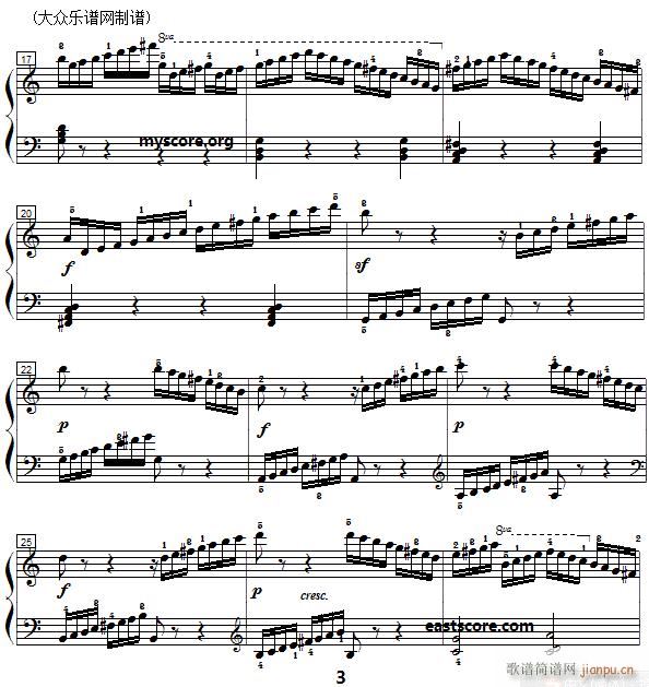 车尔尼 钢琴快速练习曲 Czerny 299 第9首 及练习提示(钢琴谱)3