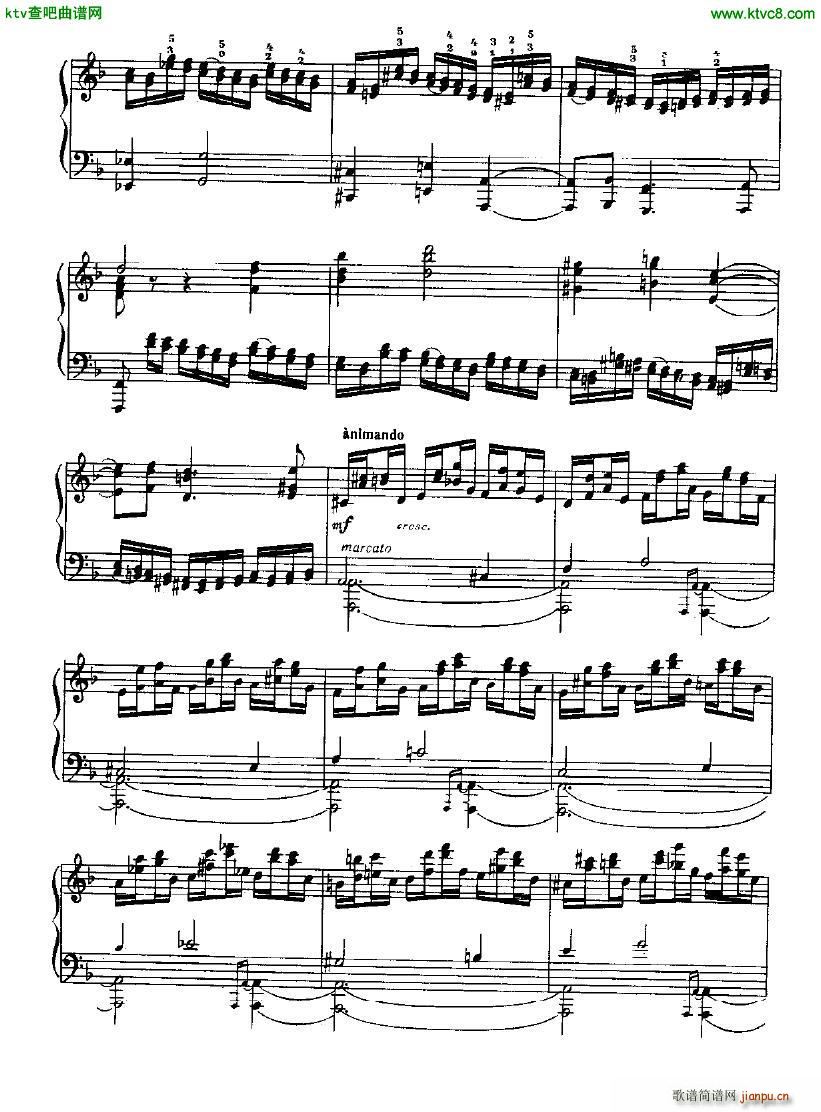 Glazunov Prelude and Fugue in D minor op 62(钢琴谱)9