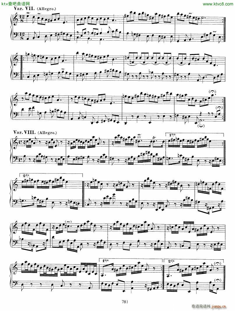 Bach JS BWV 989 Aria Variata(钢琴谱)5