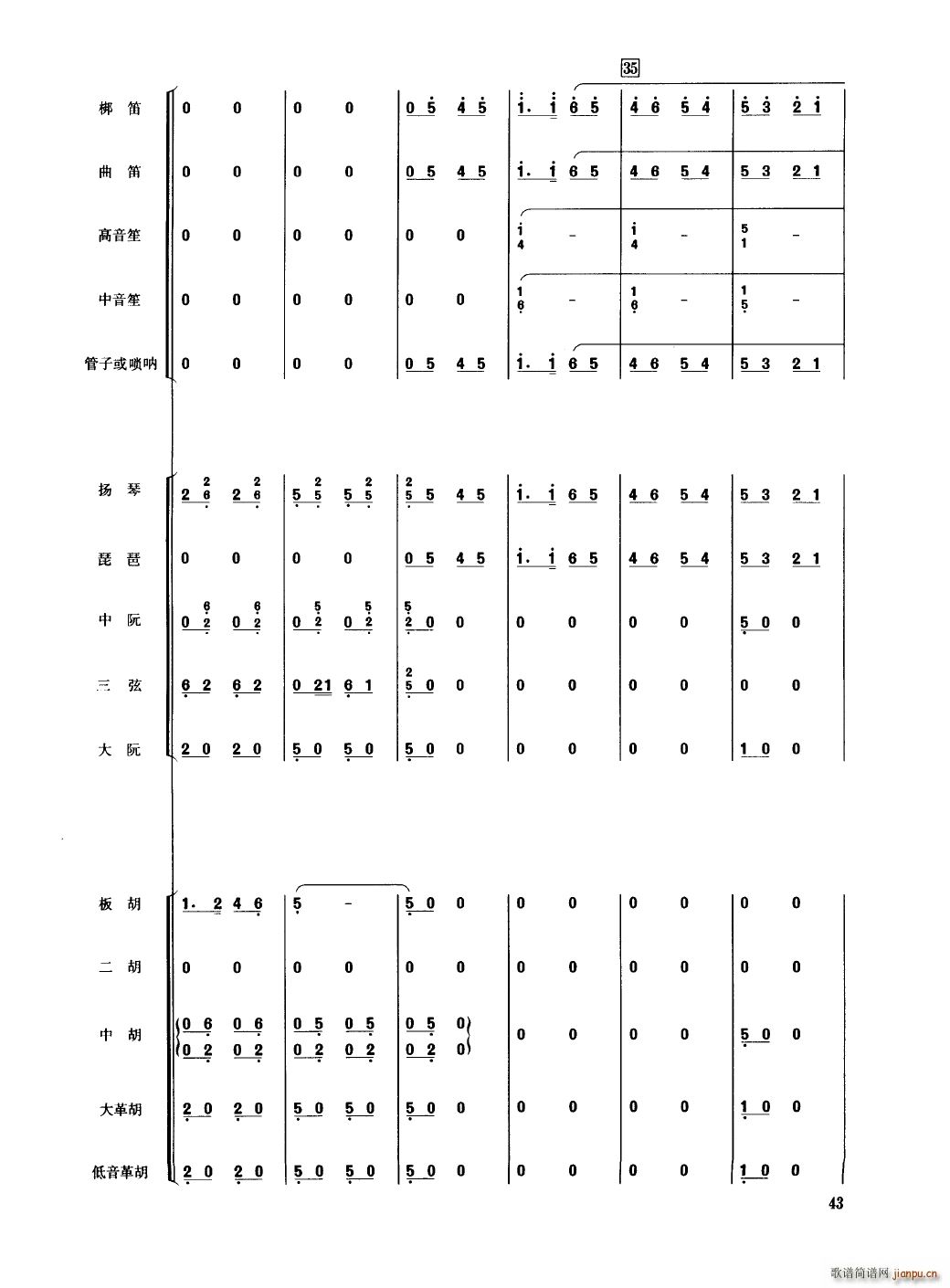 中国民族器乐合奏曲集 000 050(总谱)48
