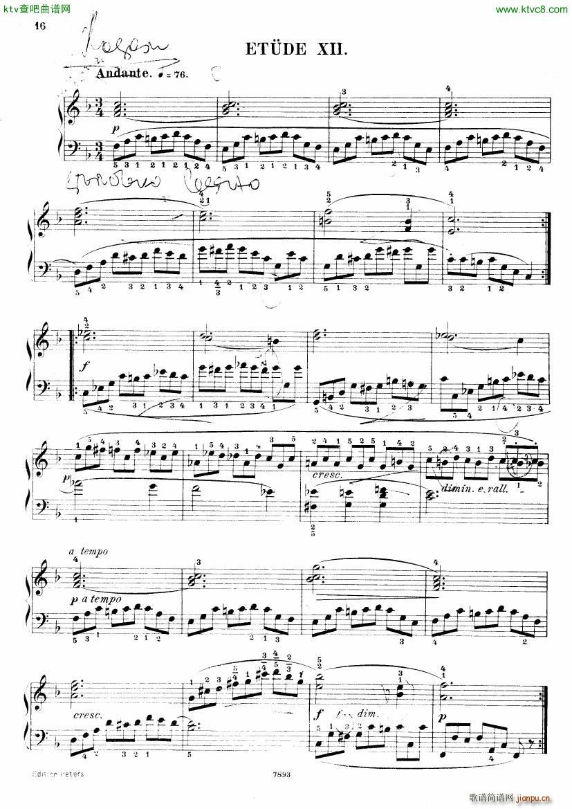 Henri Bertini 1798 1876 25 Easy Etudes Op 100(钢琴谱)17