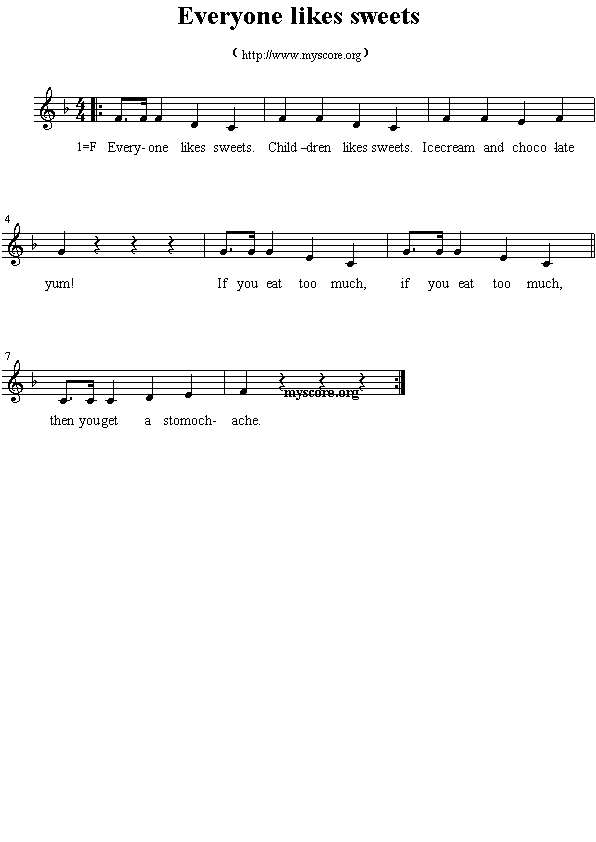 英文儿歌：Everyonelikessweets(其他)1