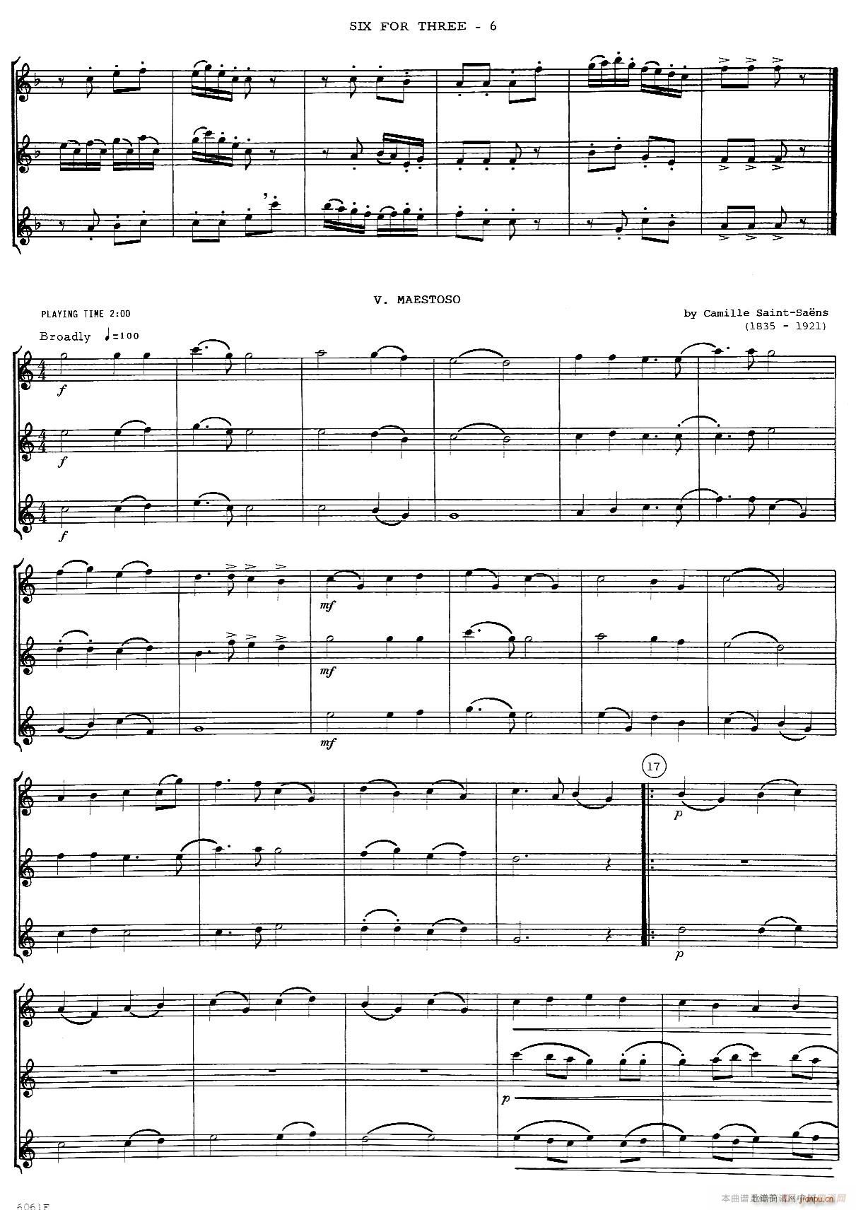 six for three 次中音三重奏(总谱)6