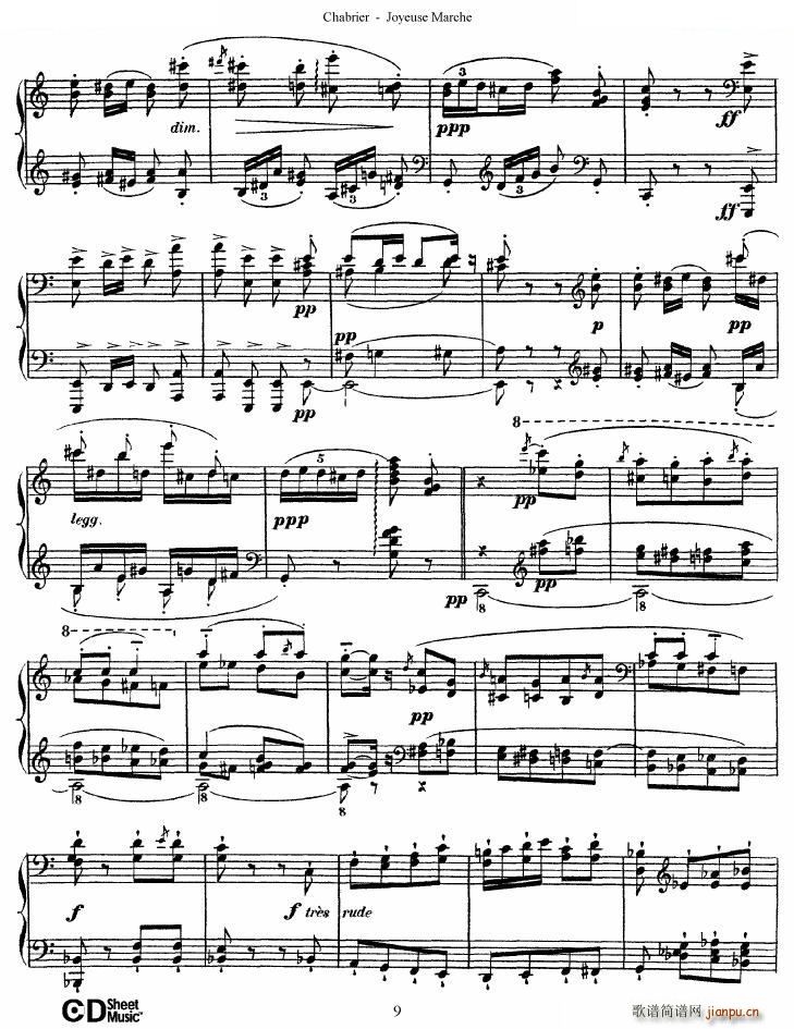 Chabrier Joyeuse Marche Joyeuse Marche(十字及以上)9