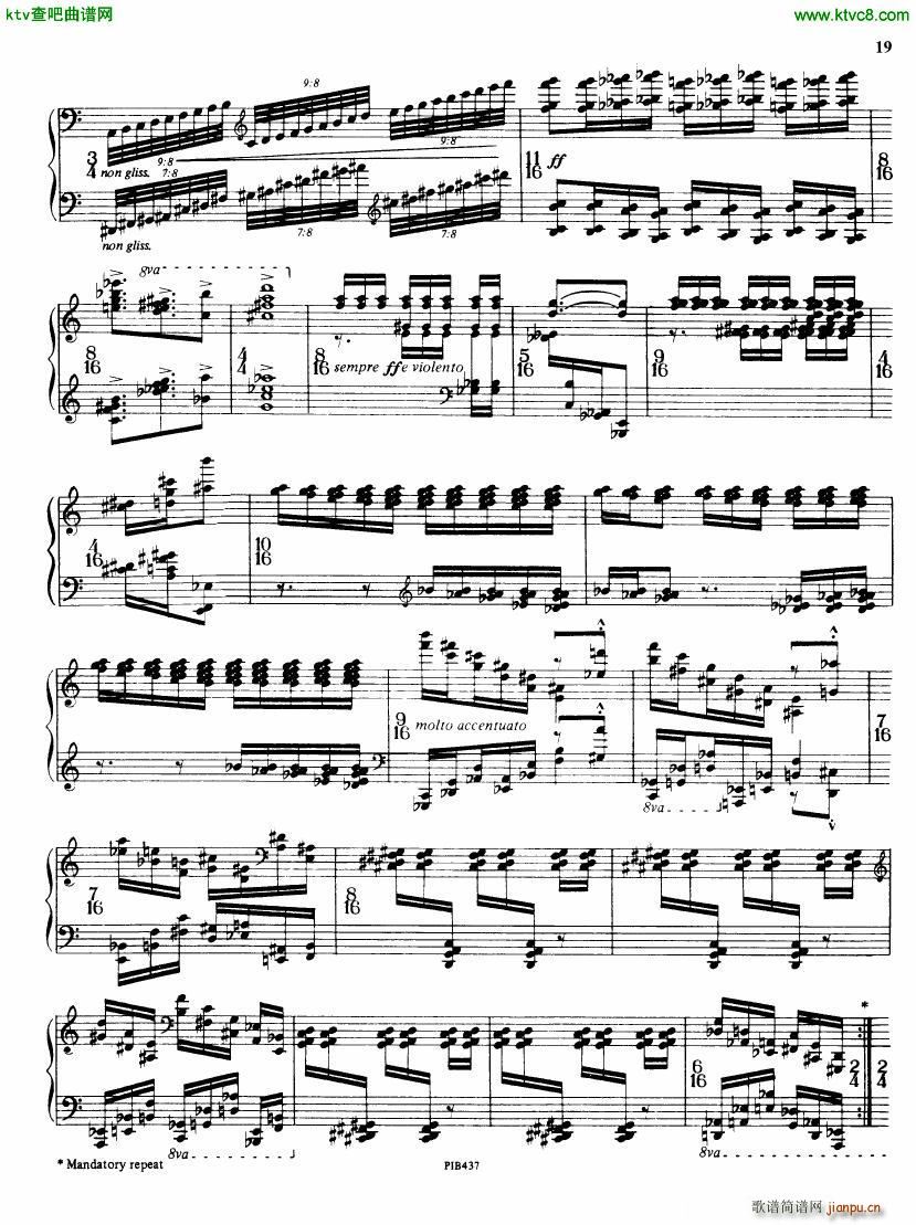 Ginastera op 53 Sonata No 2(钢琴谱)19