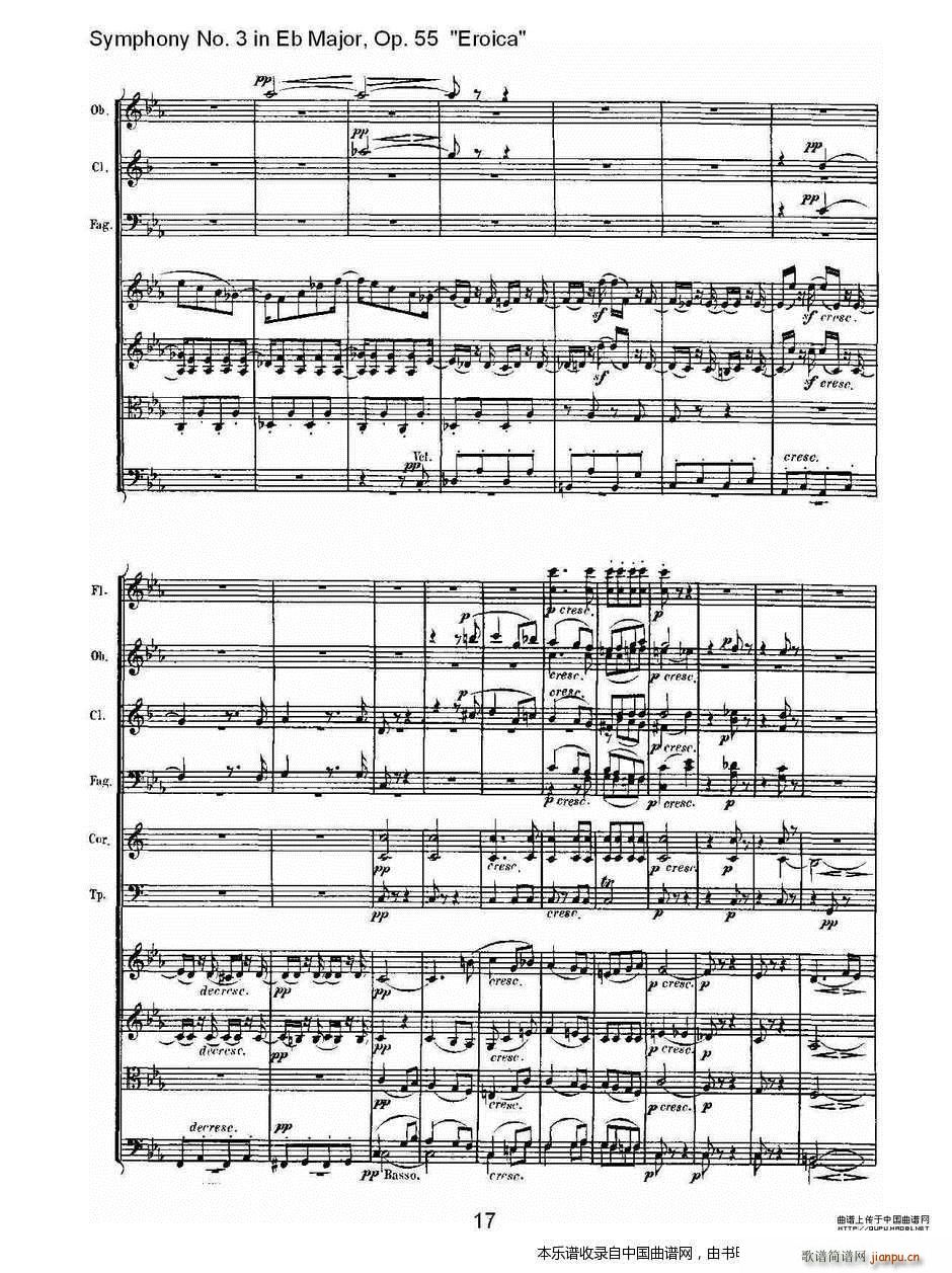 英雄交响曲 又名 降E大调第三交响曲 第二乐 乐器谱(十字及以上)18