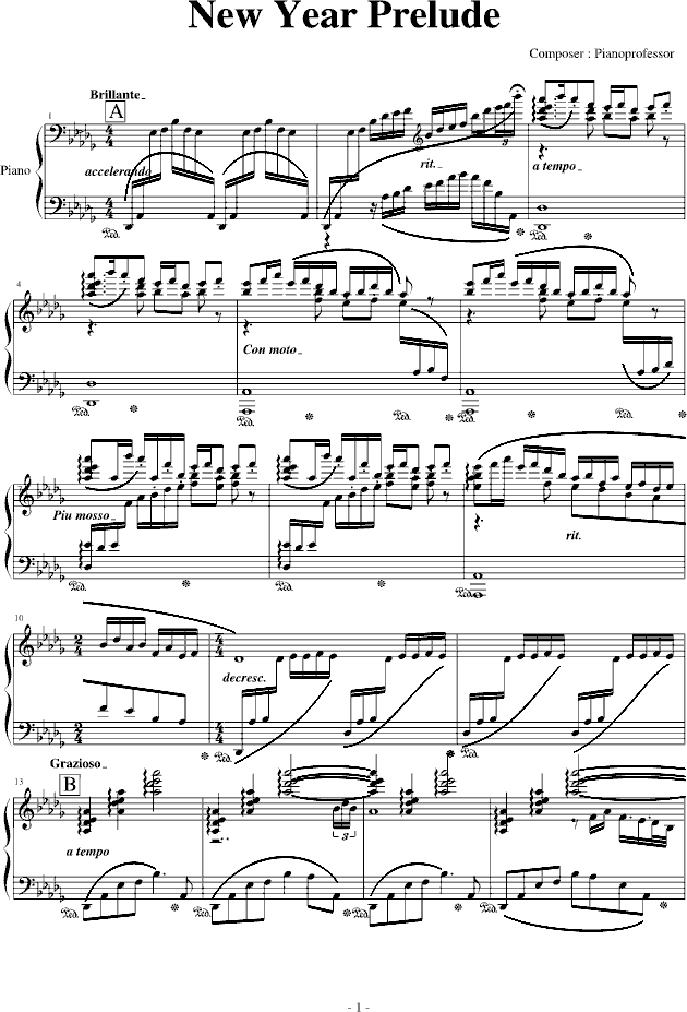 新年序曲(钢琴谱)1