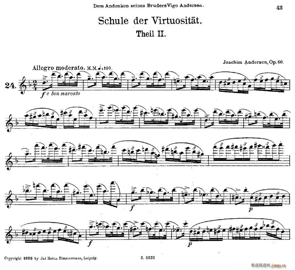 Schule der Virtuosit?t Op 60 24(笛箫谱)1
