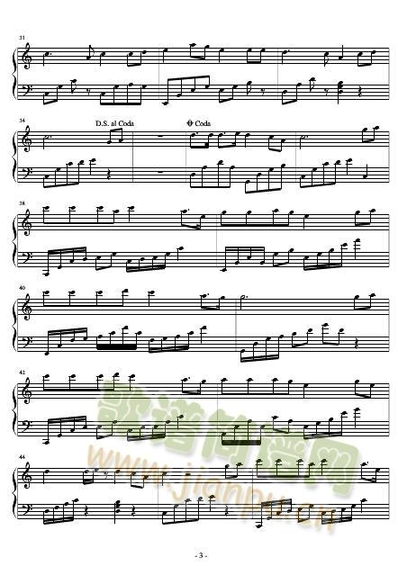 茫茫到深更(钢琴谱)3