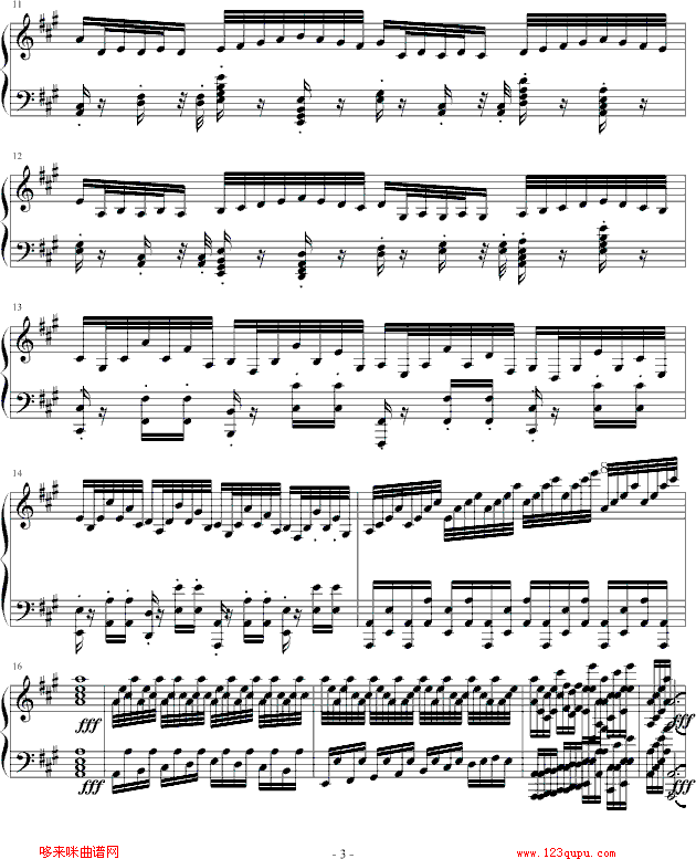 A大调奏鸣曲第一乐章-朋川(钢琴谱)3