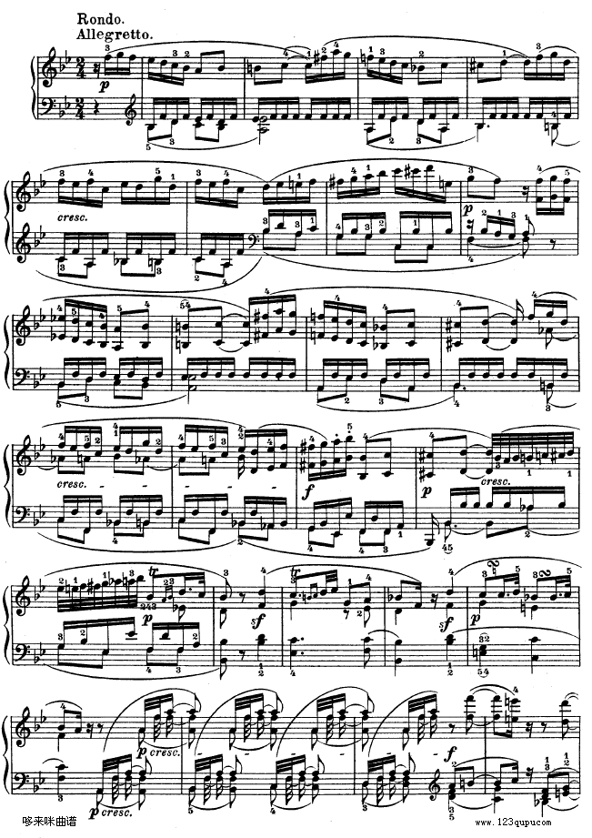第十一钢琴奏鸣曲-op.22-贝多芬(钢琴谱)16