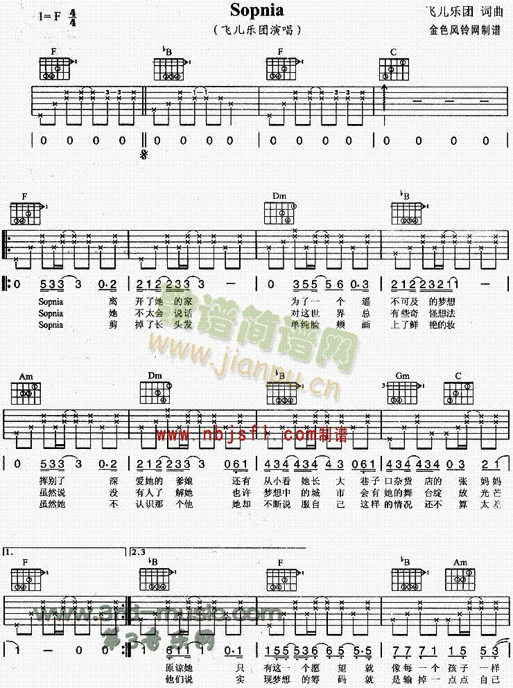 Sopnia(吉他谱)1