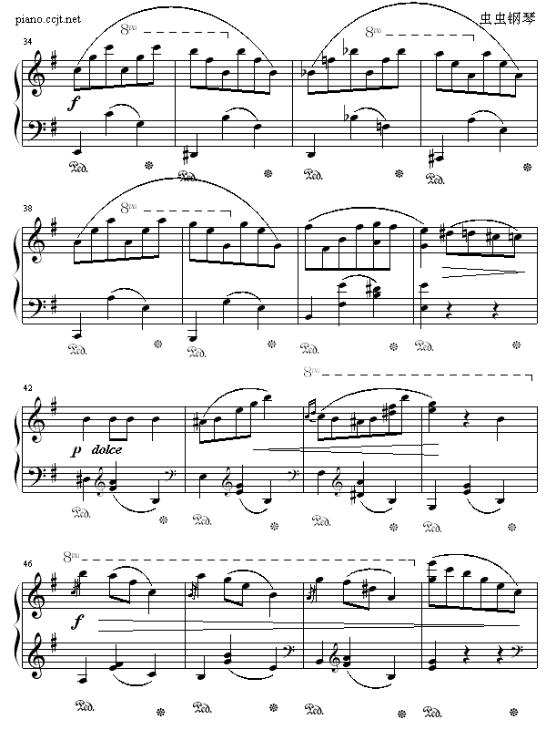 e小调圆舞曲(钢琴谱)3
