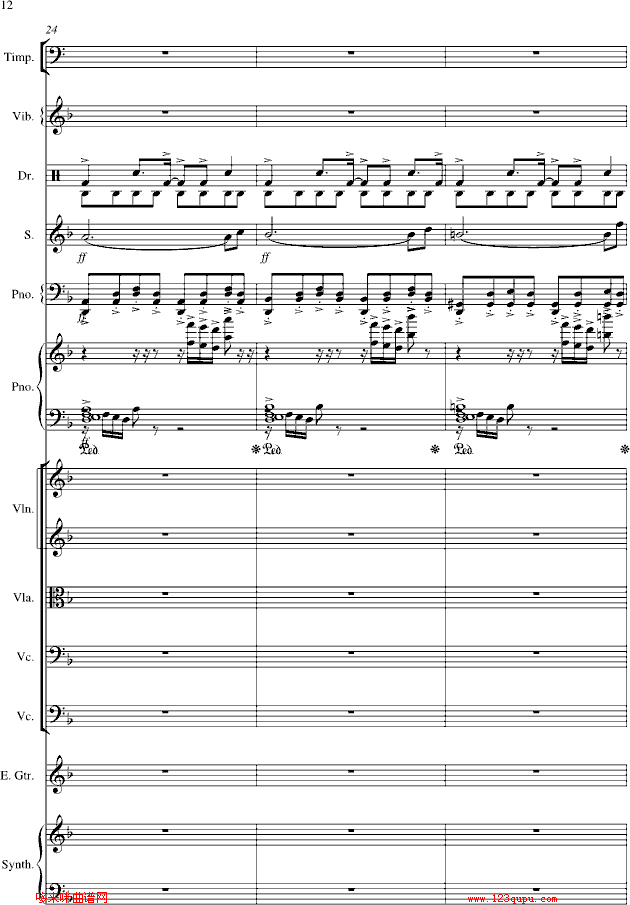 夜的第七章-总谱-manle版-周杰伦(钢琴谱)12