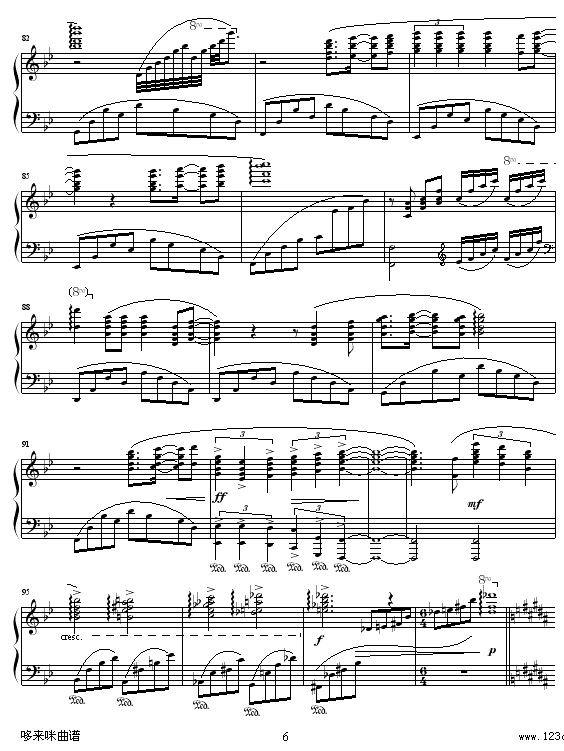 听海-克莱德曼(钢琴谱)6