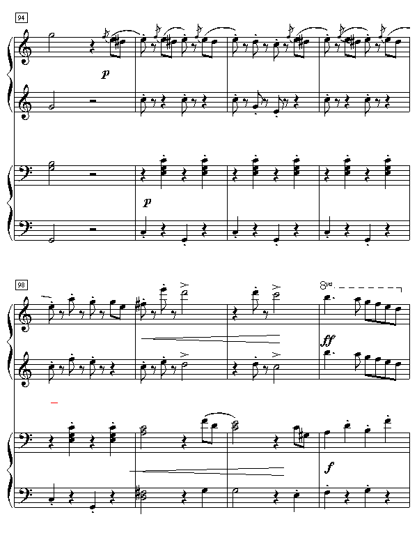 拉德斯基进行曲(钢琴谱)12