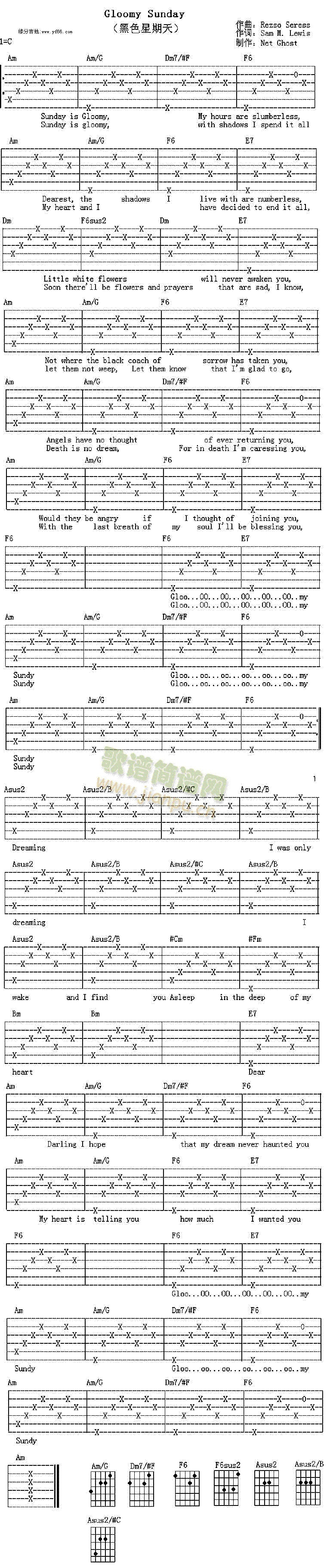 黑色星期天(吉他谱)1