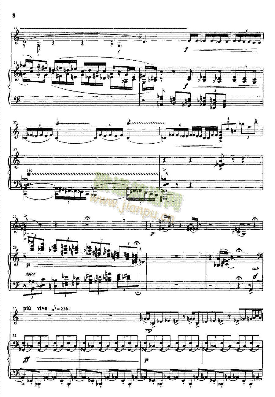 路弦乐类小提琴(钢琴谱)3