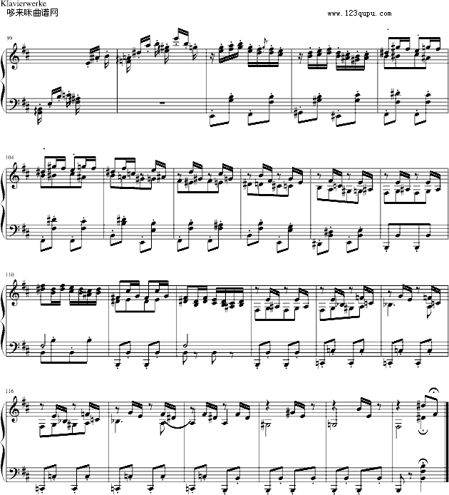 随想曲Op.76No.2-勃拉姆斯(钢琴谱)5