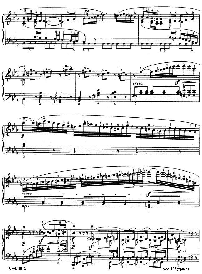 第十一钢琴奏鸣曲-op.22-贝多芬(钢琴谱)11