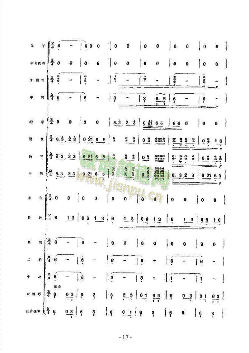 黄杨扁担乐队类民乐合奏(其他乐谱)17