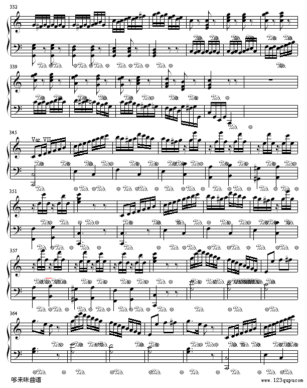 小星星变奏曲-莫扎特(钢琴谱)10