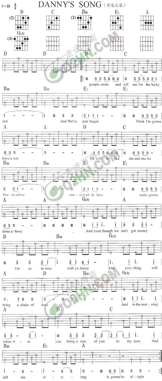 DANNYSSONG(吉他谱)1