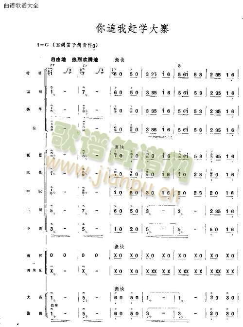 你追我赶学大寨1-7(总谱)1