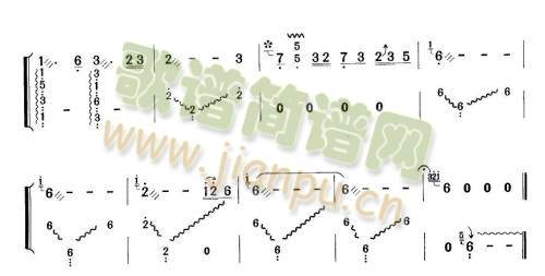 枉凝眉(古筝扬琴谱)3
