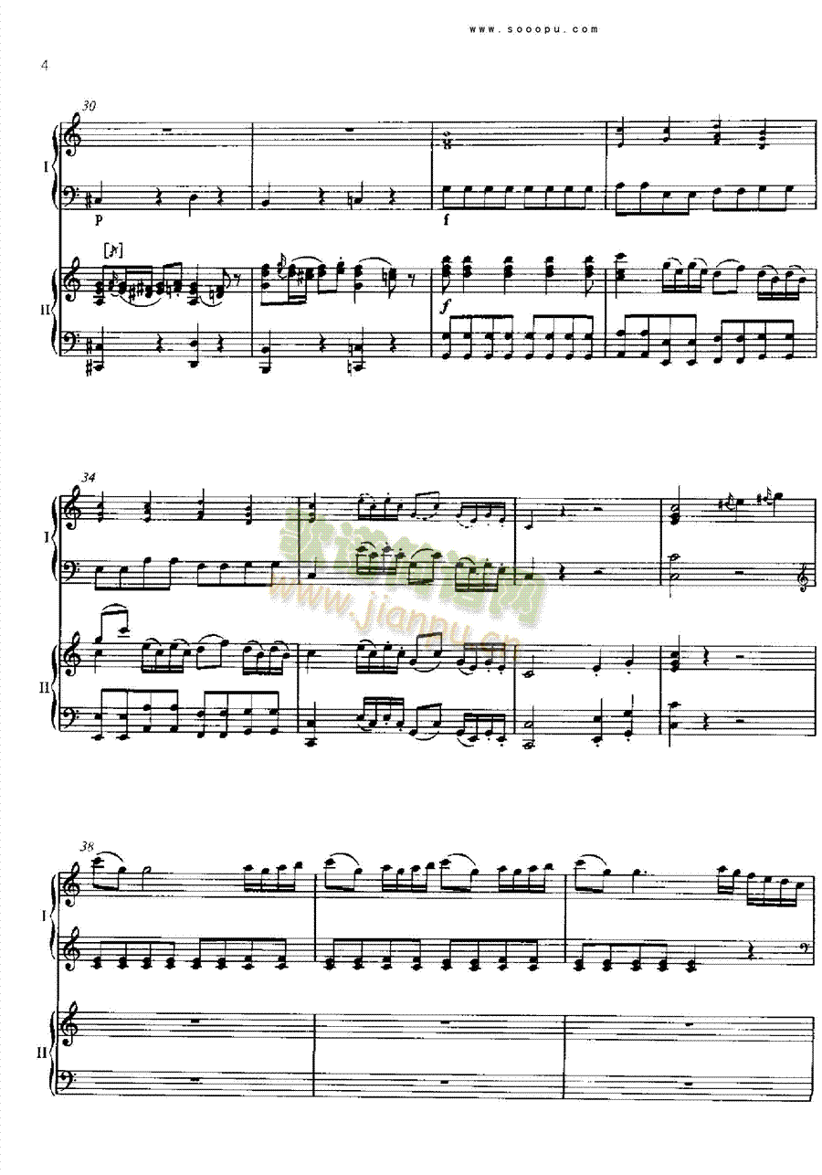 C大调钢琴协奏曲乐队类管弦乐总谱(其他乐谱)3