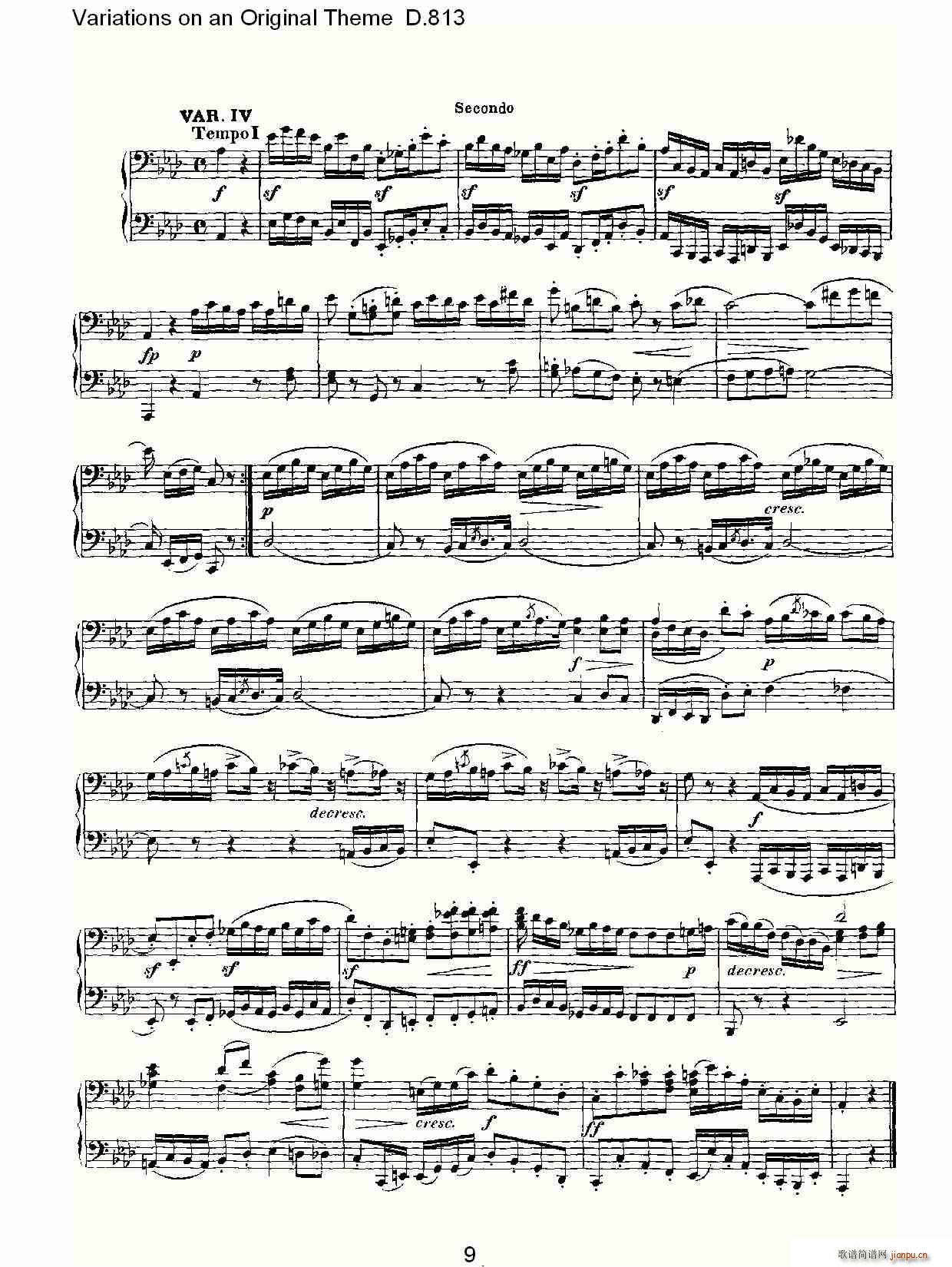 Variations on an Original Theme D.813(十字及以上)9